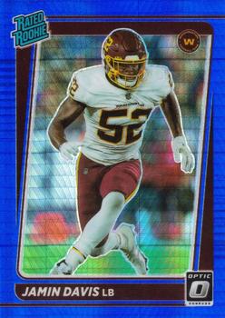 #247 Jamin Davis - Washington Football Team - 2021 Donruss Optic - Blue Hyper Football