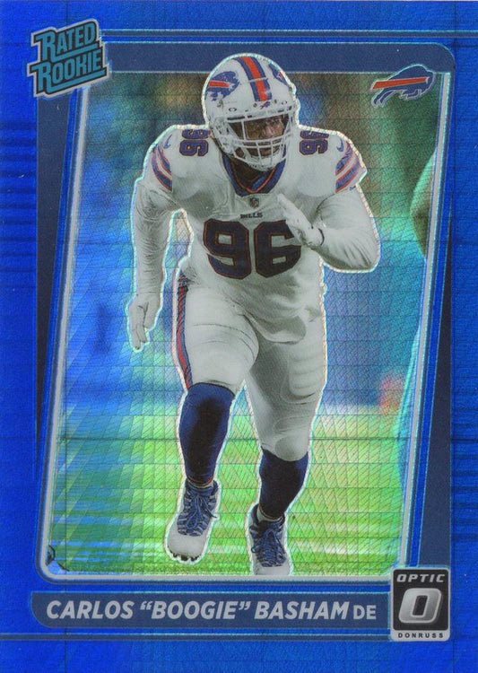 #277 Carlos "Boogie" Basham - Buffalo Bills - 2021 Donruss Optic - Blue Hyper Football