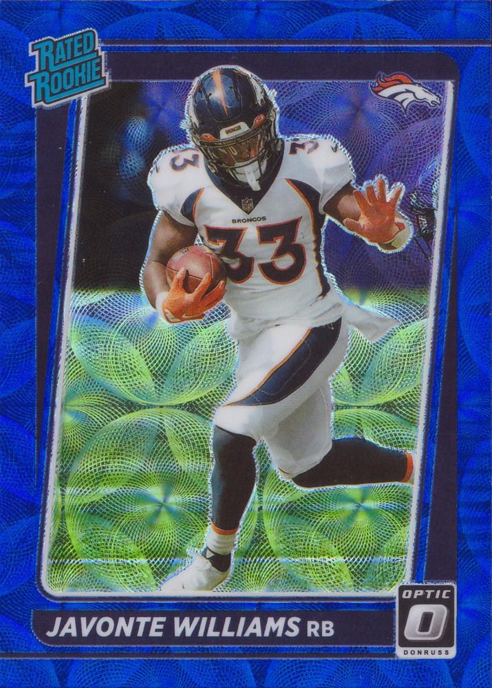 #215 Javonte Williams - Denver Broncos - 2021 Donruss Optic - Blue Scope Football
