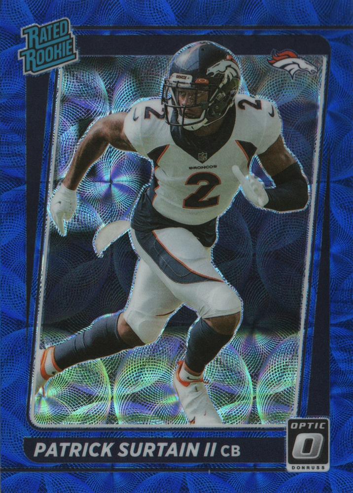 #244 Patrick Surtain II - Denver Broncos - 2021 Donruss Optic - Blue Scope Football