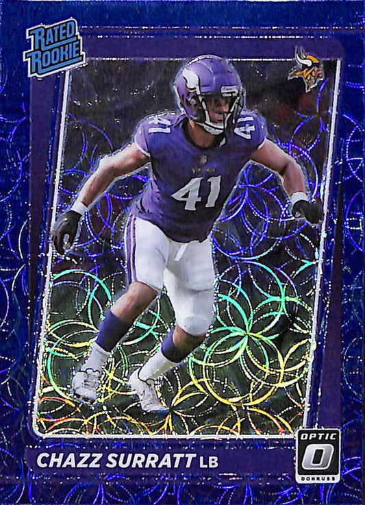 #280 Chazz Surratt - Minnesota Vikings - 2021 Donruss Optic - Blue Scope Football