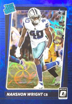 #285 Nahshon Wright - Dallas Cowboys - 2021 Donruss Optic - Blue Scope Football