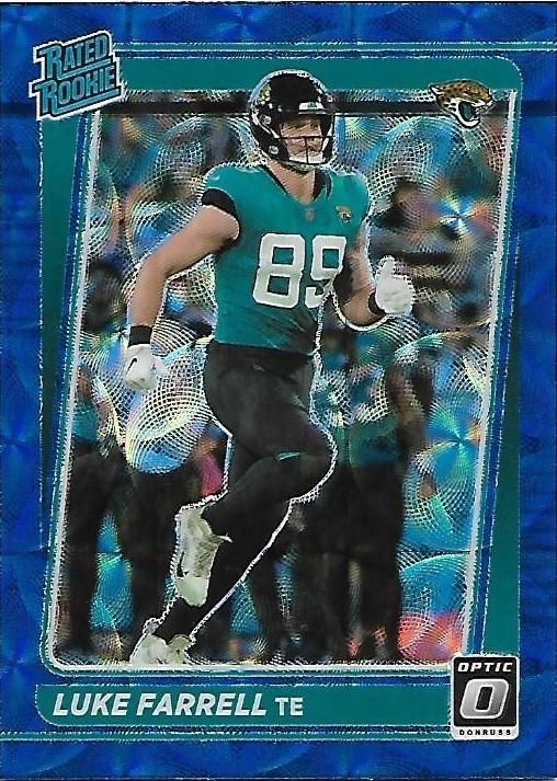 #287 Luke Farrell - Jacksonville Jaguars - 2021 Donruss Optic - Blue Scope Football