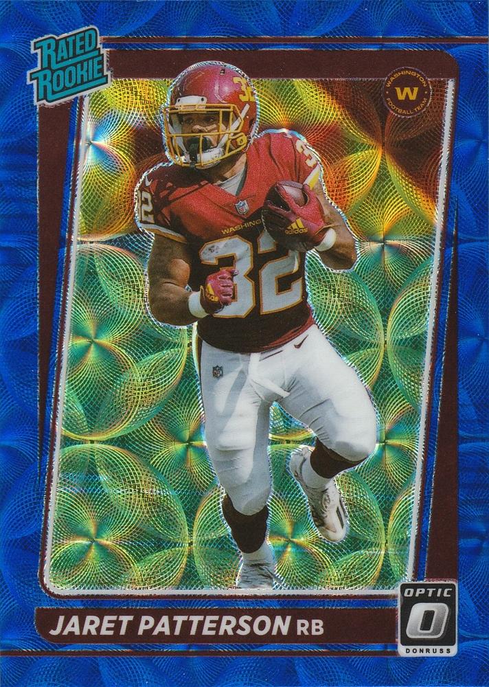 #297 Jaret Patterson - Washington Football Team - 2021 Donruss Optic - Blue Scope Football