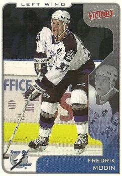 #318 Fredrik Modin - Tampa Bay Lightning - 2001-02 Upper Deck Victory Hockey