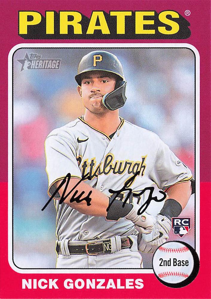 #318 Nick Gonzales - Pittsburgh Pirates - 2024 Topps Heritage Baseball