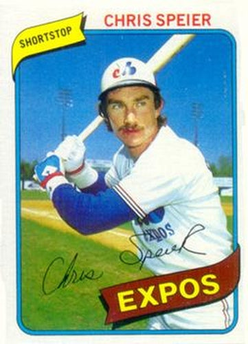 #319 Chris Speier - Montreal Expos - 1980 Topps Baseball
