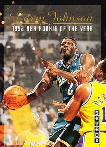 #319 Larry Johnson - Charlotte Hornets - 1992-93 SkyBox Basketball