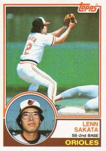 #319 Lenn Sakata - Baltimore Orioles - 1983 Topps Baseball