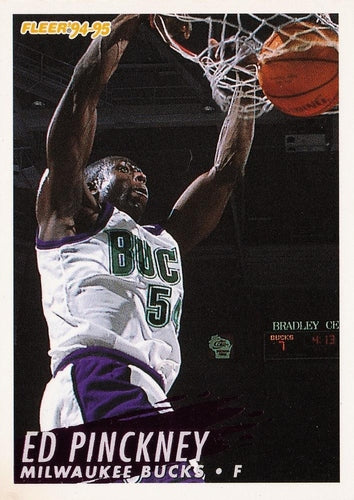 #319 Ed Pinckney - Milwaukee Bucks - 1994-95 Fleer Basketball
