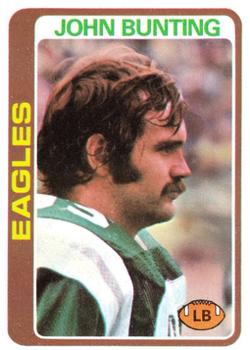 #319 John Bunting - Philadelphia Eagles - 1978 Topps Football