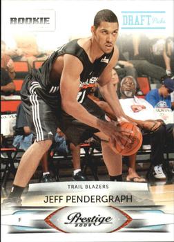 #181 Jeff Pendergraph - Portland Trail Blazers - 2009-10 Panini Prestige - Draft Picks Light Blue Basketball