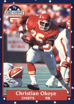 #31 Christian Okoye - Kansas City Chiefs - 1991 Fleer Stars 'n Stripes Football