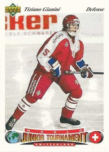 #31 Tiziano Gianini - Switzerland - 1991-92 Upper Deck Czech World Juniors Hockey
