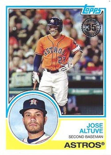 #83-31 Jose Altuve - Houston Astros - 2018 Topps - 1983 Topps Baseball 35th Anniversary Baseball