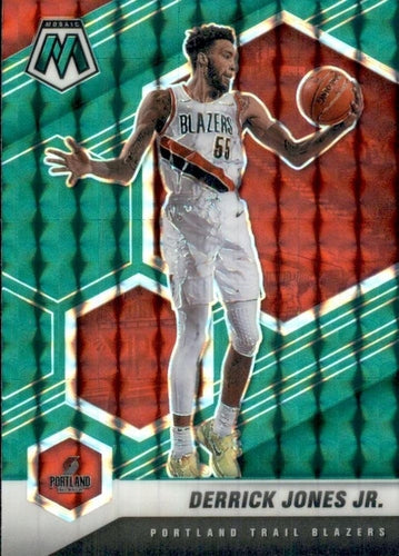 #31 Derrick Jones Jr. - Portland Trail Blazers - 2020-21 Panini Mosaic - Mosaic Green Basketball