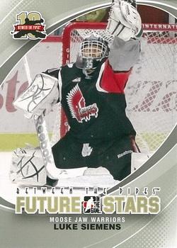 #31 Luke Siemens - Moose Jaw Warriors - 2011-12 In The Game Between The Pipes Hockey