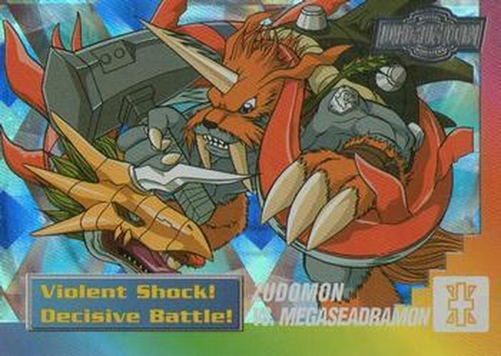 #31of32 Zudomon vs. MegaSeadramon - 2000 Upper Deck Digimon Series 2 - Silver Foil