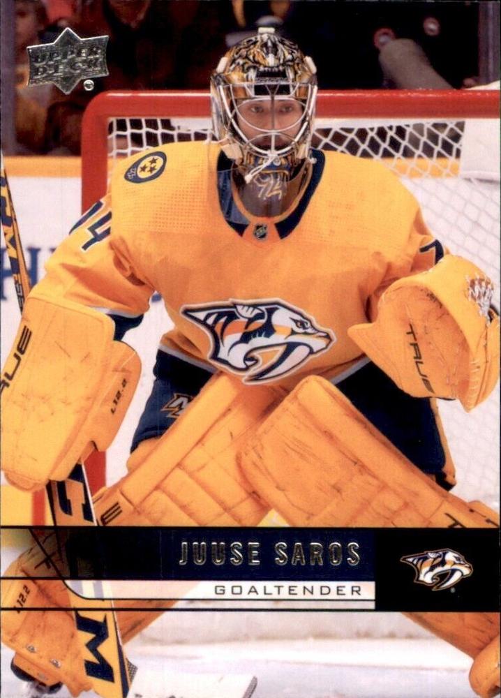 #T-40 Juuse Saros - Nashville Predators - 2021-22 Upper Deck - 2006-07 Upper Deck Retro Hockey