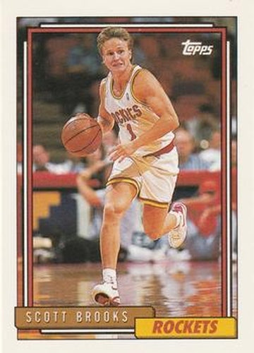 #320 Scott Brooks - Houston Rockets - 1992-93 Topps Basketball