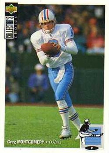 #320 Greg Montgomery - Houston Oilers - 1994 Collector's Choice Football