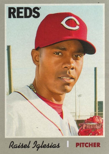 #320 Raisel Iglesias - Cincinnati Reds - 2019 Topps Heritage Baseball