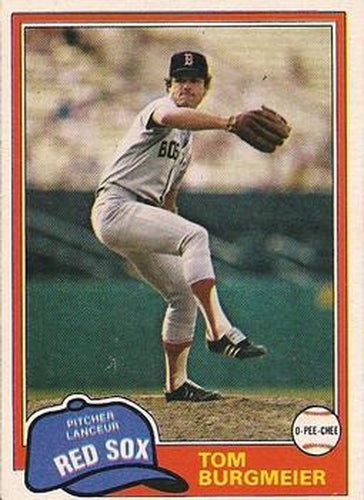 #320 Tom Burgmeier - Boston Red Sox - 1981 O-Pee-Chee - Gray Back Baseball
