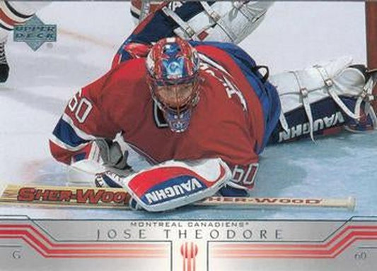 #320 Jose Theodore - Montreal Canadiens - 2001-02 Upper Deck Hockey