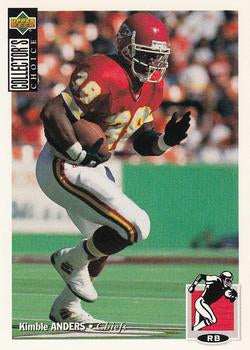 #321 Kimble Anders - Kansas City Chiefs - 1994 Collector's Choice Football