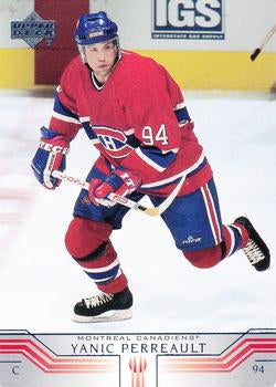 #321 Yanic Perreault - Montreal Canadiens - 2001-02 Upper Deck Hockey