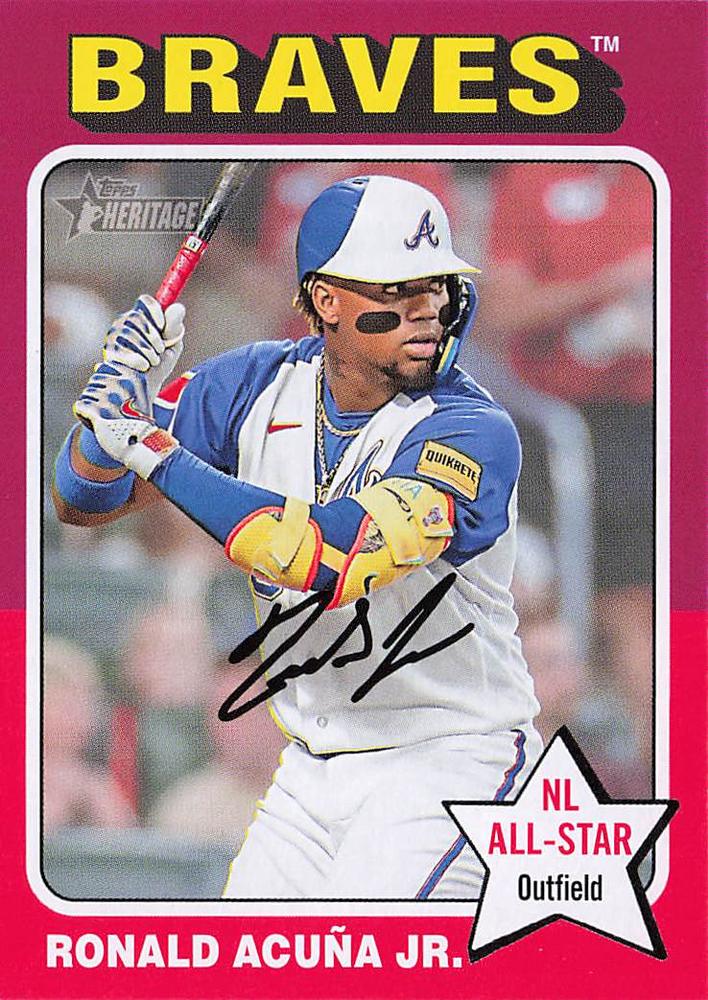 #321 Ronald Acuña Jr. - Atlanta Braves - 2024 Topps Heritage Baseball