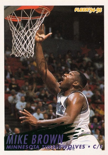 #321 Mike Brown - Minnesota Timberwolves - 1994-95 Fleer Basketball