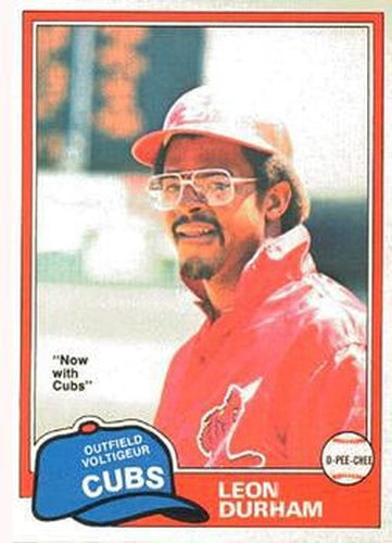 #321 Leon Durham - Chicago Cubs - 1981 O-Pee-Chee - Gray Back Baseball