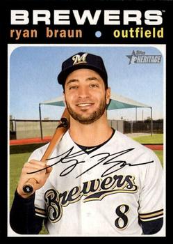 #321 Ryan Braun - Milwaukee Brewers - 2020 Topps Heritage Baseball