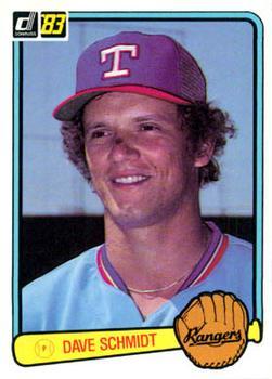 #321 Dave Schmidt - Texas Rangers - 1983 Donruss Baseball