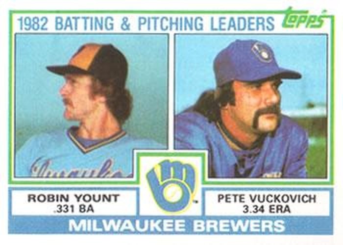 #321 Brewers Leaders / Checklist Robin Yount / Pete Vuckovich - Milwaukee Brewers - 1983 Topps Baseball