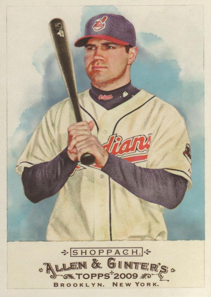 #321 Kelly Shoppach - Cleveland Indians - 2009 Topps Allen & Ginter Baseball