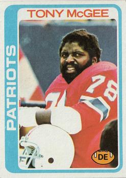 #16 Tony McGee - New England Patriots - 1978 Topps Football