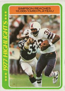 #4 O.J. Simpson - Buffalo Bills - 1978 Topps Football