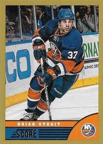 #322 Brian Strait - New York Islanders - 2013-14 Score - Gold Hockey