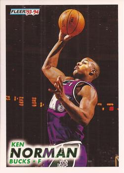 #322 Ken Norman - Milwaukee Bucks - 1993-94 Fleer Basketball