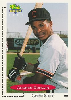 #322 Andres Duncan - Clinton Giants - 1991 Classic Best Baseball