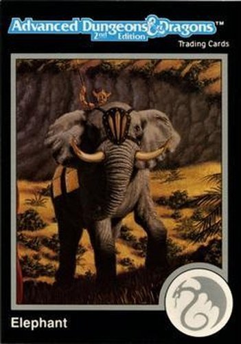 #322 Elephant - 1991 TSR Advanced Dungeons & Dragons - Silver