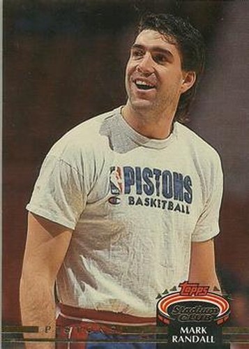 #322 Mark Randall - Detroit Pistons - 1992-93 Stadium Club Basketball