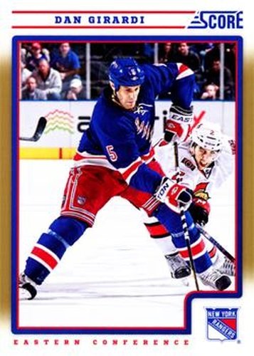 #322 Daniel Girardi - New York Rangers - 2012-13 Score - Gold Rush Hockey