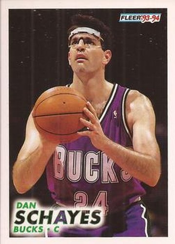 #323 Danny Schayes - Milwaukee Bucks - 1993-94 Fleer Basketball