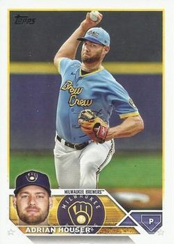 #323 Adrian Houser - Milwaukee Brewers - 2023 Topps Baseball