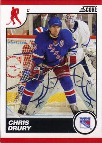 #323 Chris Drury - New York Rangers - 2010-11 Score Hockey