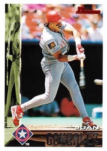 #323 Juan Gonzalez - Texas Rangers - 1995 Bowman Baseball