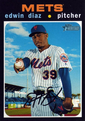 #323 Edwin Diaz - New York Mets - 2020 Topps Heritage Baseball